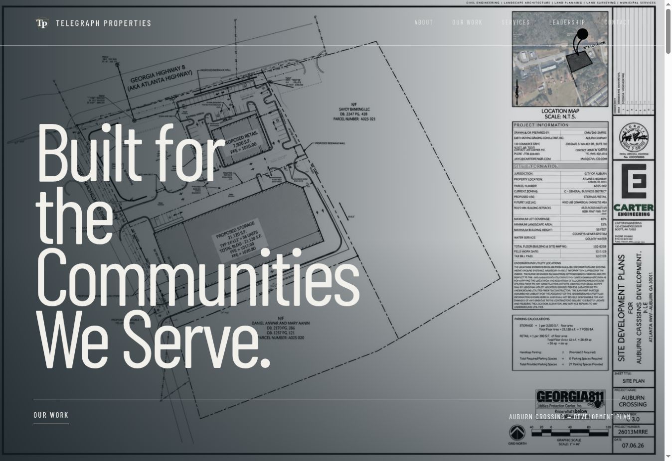 Screenshot of Telegraph Properties website